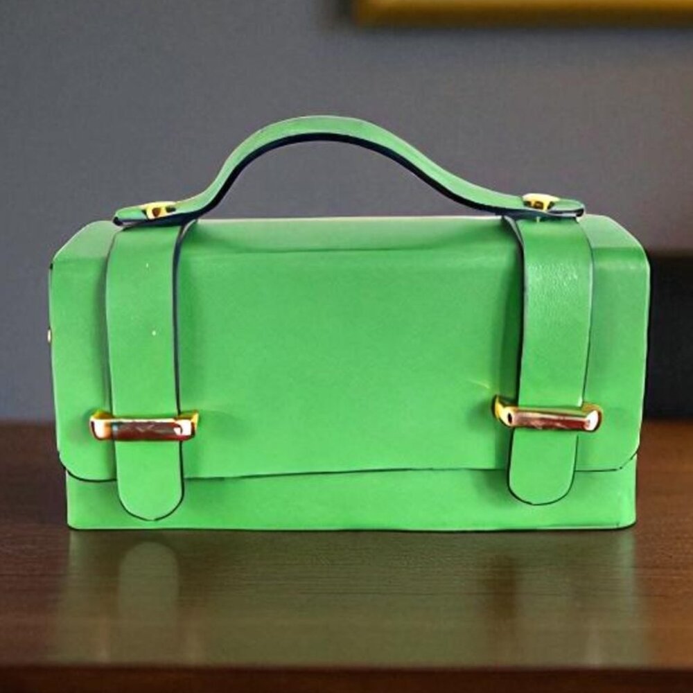Lily Green Italian Leather Handbag for Women – Luxury Designer Shoulder